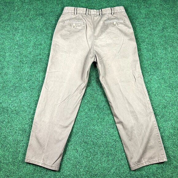 Peter‎ Millar Flat Front Brown Twill Pants Mens Size 34 MF15B84 - Picture 3 of 9